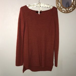 burnt orange sweater